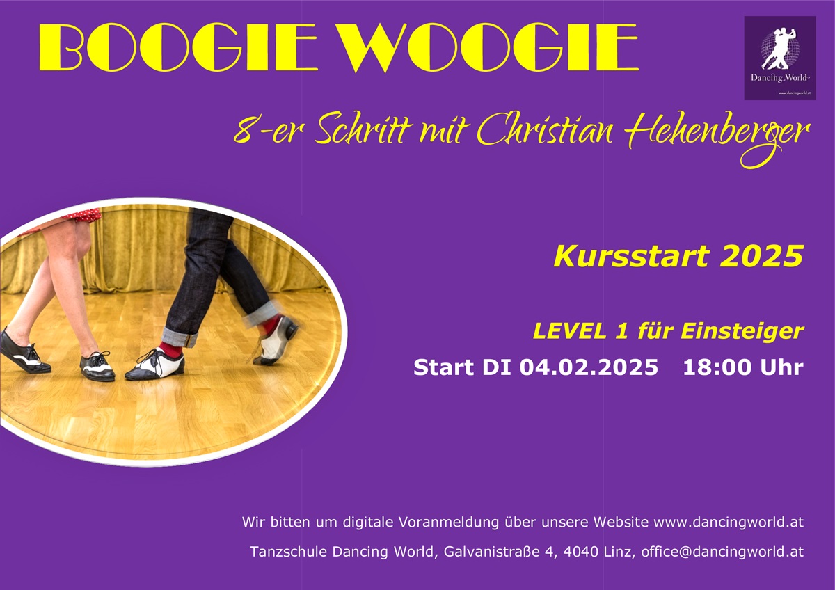 Read more about the article Neuer Boogie Kurs 8er Schritt für Einsteiger