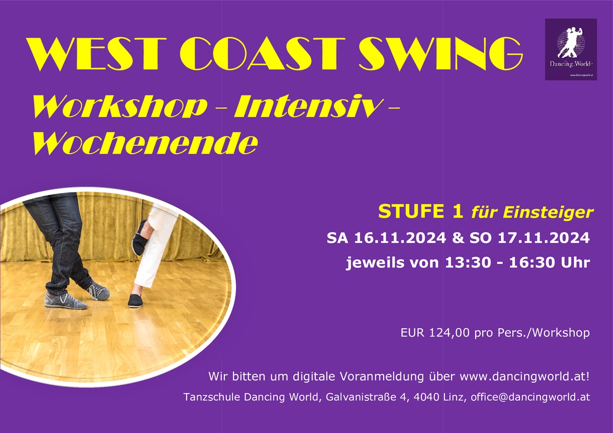 Read more about the article West Coast Swing Workshop-Intensiv-Wochenende